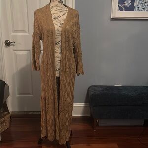 Vince Camuto Tan Long Cardigan Sweater